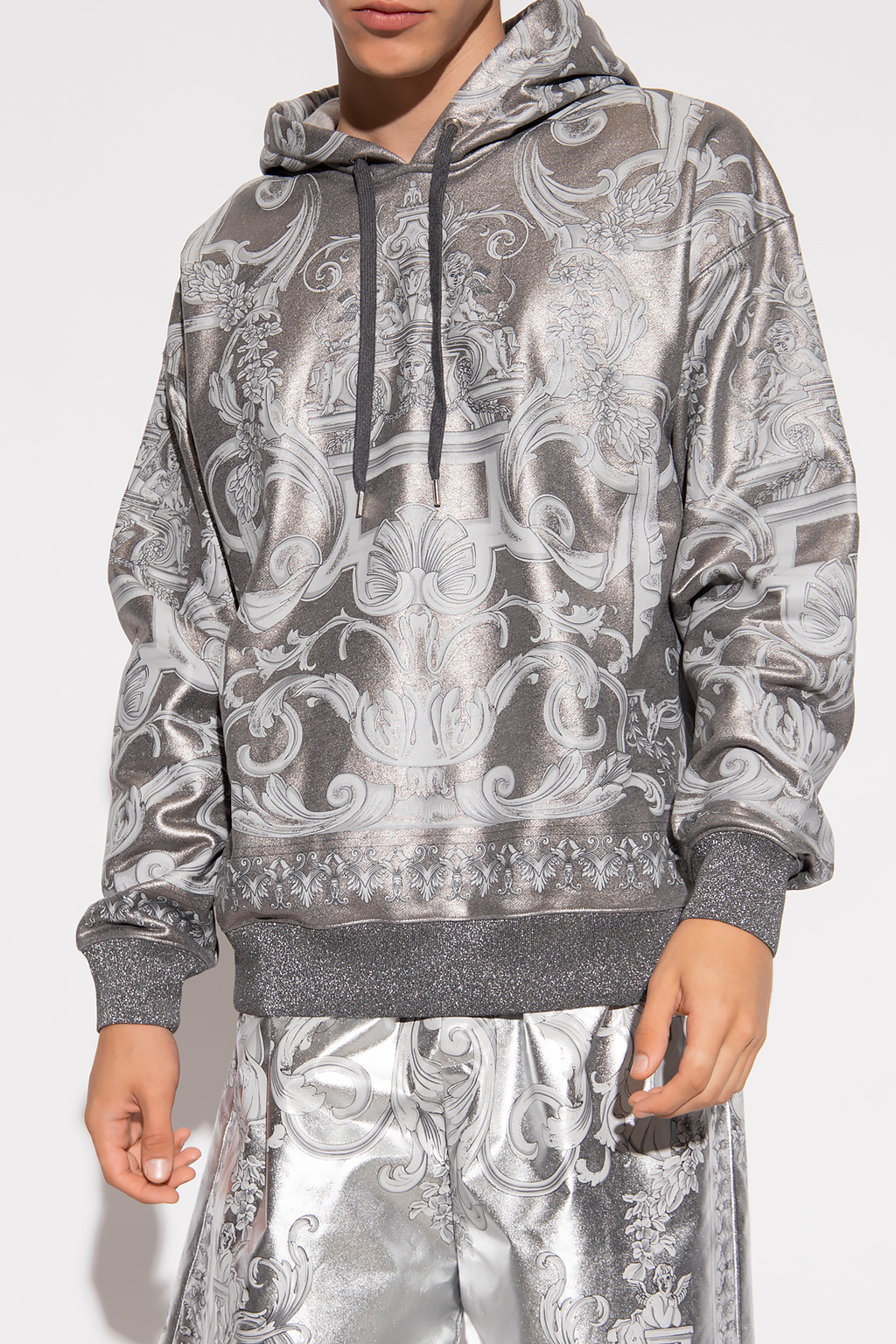 Hoodie with Baroque pattern Versace - storage caps clothing